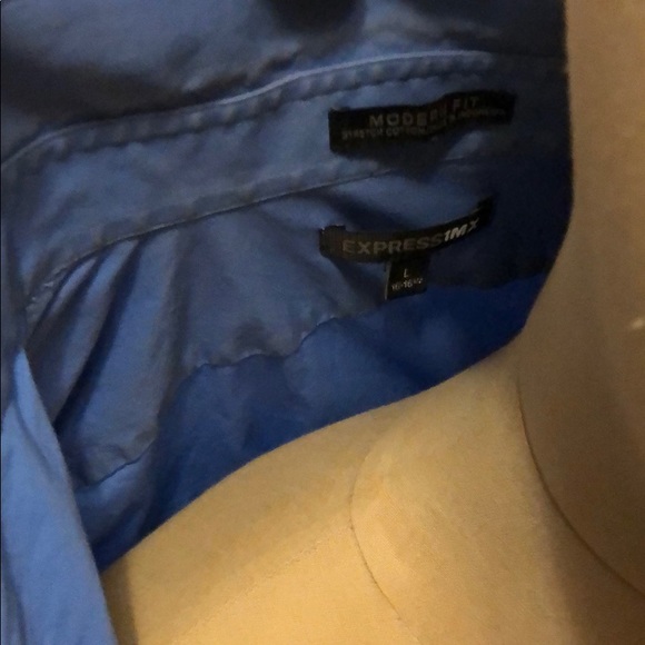 Express modern fit 1MX large blue dress shirt - Picture 4 of 4